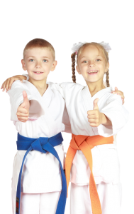 two young karate students